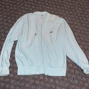 Vintage Lacoste sea foam cardigan.
